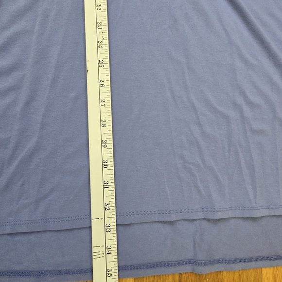 Eileen Fisher Blue Cotton Jersey Tunic Dress Long Sleeve Sz M - Picture 6 of 7